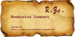Roskovics Zsanett névjegykártya